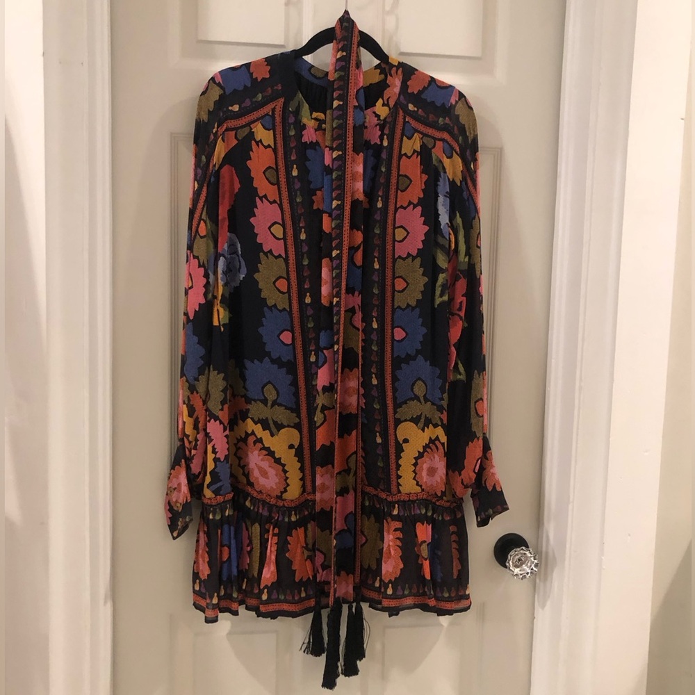 💥 FARM RIO Tapestry Mini Dress Sz S - Picture 7 of 9